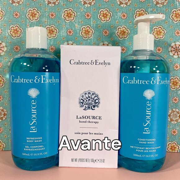 3ct Crabtree & Evelyn LaSOURCE Body WASH Hand WASH Hand Therapy - Picture 1 of 2